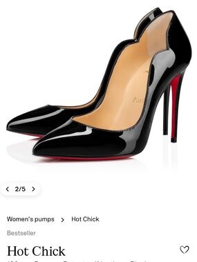 Christian Louboutin Black Hot Chick Heel